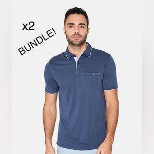 7 Diamonds: (Bundle) 2x Medium Polos - “Tidal Wave”